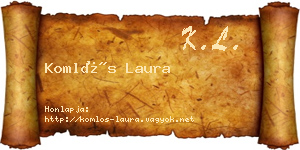 Komlós Laura névjegykártya