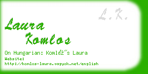 laura komlos business card